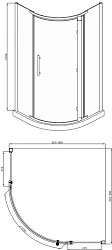 Душевой уголок Bravat Blackline 90x90см BS090.1110A профиль черный, стекло прозрачное