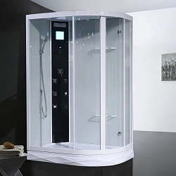 Душевая кабина Orans 130х90см SR-86155 AL профиль белый