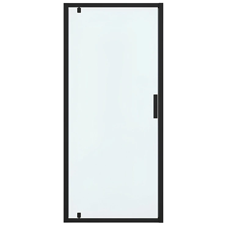Душевая дверь в нишу Bravat Blackline 90x200см BD100.4111B профиль черный, стекло прозрачное
