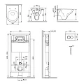 Инсталляция с подвесным унитазом и клавишей AM.PM ProC IS70151.901700