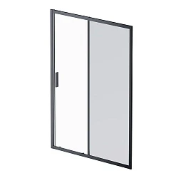 Дверь душевая в нишу AM.PM Gem 140см W90G-140-1-195BG профиль черный, стекло прозрачное/тонированное