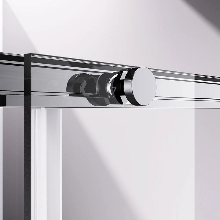 Душевая дверь в нишу Vincea Slim-N 130 см, VDS-4SN130CL профиль хром, стекло прозрачное