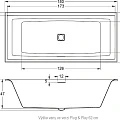 Акриловая ванна Riho Still Square 180x80 Plug & Play B099030005 правая, белая глянцевая