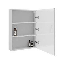 Зеркальный шкаф подвесной SanStar Универсальный 50 для ванной комнаты белый