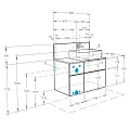 Тумба под раковину Aquaton Мишель 80 1A244501MIX30 дуб рустикальный / фьорд
