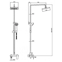 Душевая стойка Bravat Opal F6125183CP-A6-RUS хром