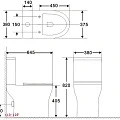 Чаша для унитаза-компакта Aquanet Roll 2-C rimless