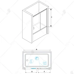 Шторка на ванну RGW Screens SC-62 180х150 Хром матовое-сатинат