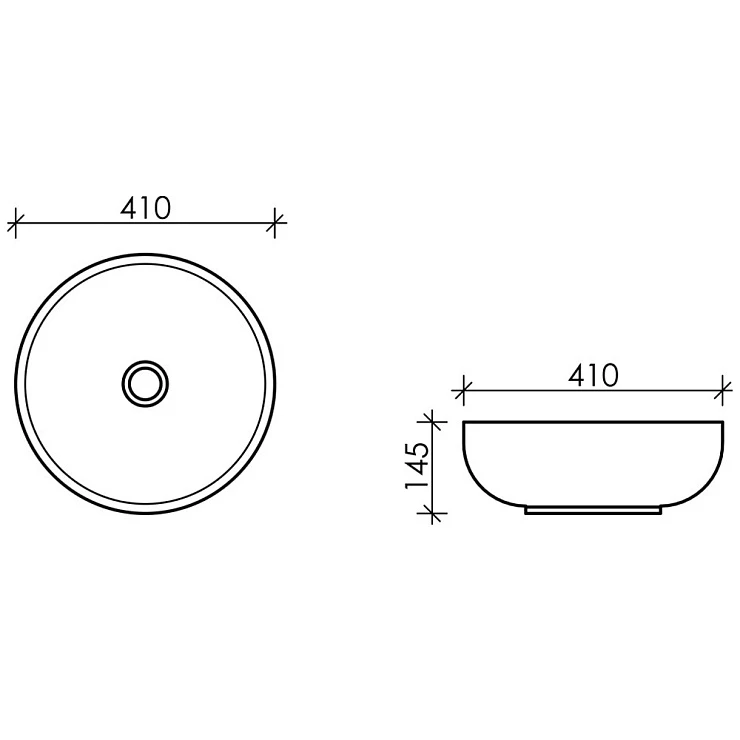 Раковина накладная Ceramica Nova Element CN6021 белая глянцевая