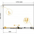 Душевой уголок Cezares Stylus-Soft 140x100см STYLUS-SOFT-AH-1-140/100-C-Cr хром, стекло прозрачное