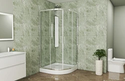 Душевой уголок Bravat Drop 100x100см BS100.1200A профиль хром, стекло прозрачное