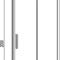 Душевая дверь в нишу Aquanet Pleasure 140см AE60-N-140H200U-BT профиль черный, стекло прозрачное