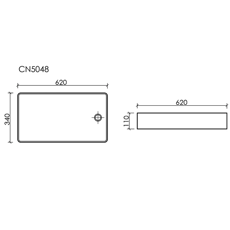 Раковина накладная Ceramica Nova Element CN5048 белая глянец