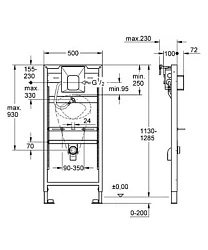 Система инсталляции для писсуаров Grohe Rapid SL 38803001