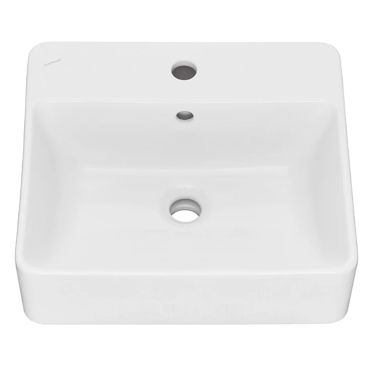 Раковина накладная AQUATON Geometry WQ8A37000000004 45х40 см, белая глянцевая