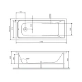 Каркас для ванны AM.PM Like W80A-170-070W-R серый