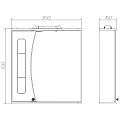 Зеркало DIWO Муром L, 65 MUR.Z.65/P/W с подсветкой