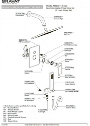 Душевой комплект Bravat Phillis F856101C-A-ENG с внутренней частью, хром