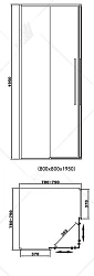 Душевой уголок RGW Stilvoll SV-31B 80х80см 32323188-14 профиль черный, стекло прозрачное