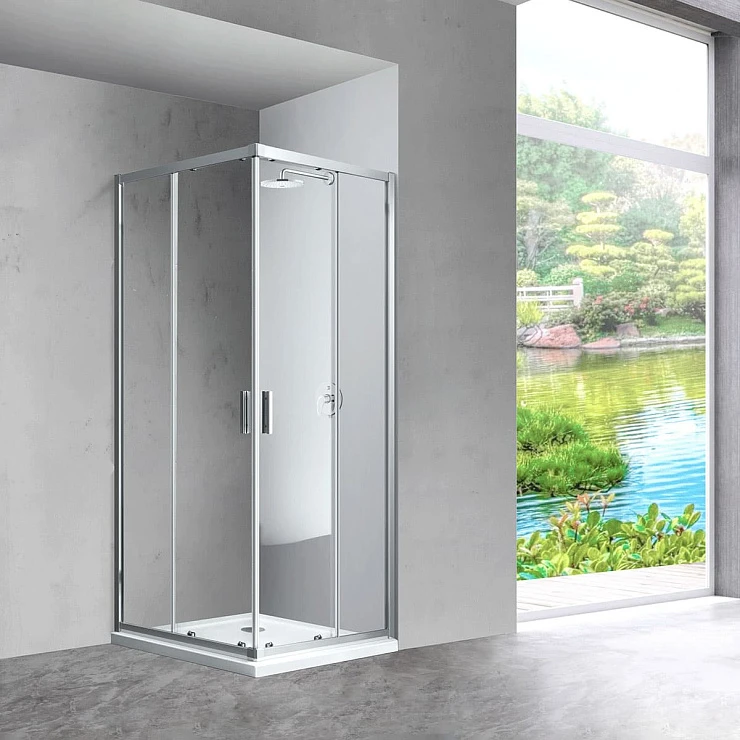 Душевой уголок Vincea Scala 80х80см VSS-2SC800CL профиль хром, стекло прозрачное