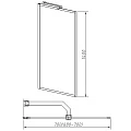 Шторка на ванну Vincea City 70x140 VSB-41700CLB профиль черный матовый, стекло прозрачное