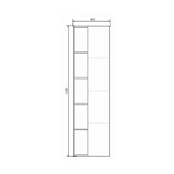 Шкаф-колонна Comforty Милан 40 Белый глянец