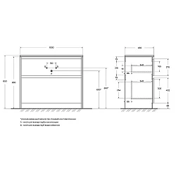 Тумба под раковину BelBagno Kraft 100 KRAFT-1000-2C-PIA-RT Rovere Tabacco