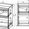 Тумба под раковину Style Line Даллас 150 СС-00002303 белый глянец