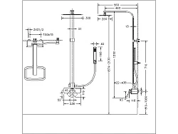 Душевая стойка Bravat Phillis F956101C-A-ENG хром