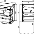 Тумба с раковиной Style Line Бергамо мини 70 антискрейч серый матовый