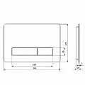 Кнопка смыва KKPol Vitrum Metal Slim 350/PSM/010-00-00 белая матовая
