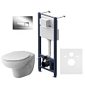 Инсталляция с подвесным унитазом и клавишей AM.PM Sense IS48051.741700