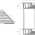 Двойная полочка для мыла угловая - мыльница Bemeta 102308132