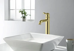 Смеситель для раковины Aquatek Классик AQ1504PG полированное золото