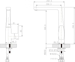 Смеситель Bravat FIT F7135188CP-RUS для кухонной мойки