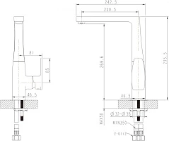 Смеситель Bravat FIT F7135188CP-RUS для кухонной мойки