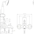 Смеситель для ванны с душем Bravat Drop-D F648162C-LB-RUS хром