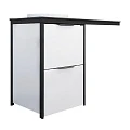 Тумба с раковиной Comforty Лозанна-120 00-00009517 белая, с антрацитовой столешницей