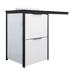 Тумба с раковиной Comforty Лозанна-120 00-00009517 белая, с антрацитовой столешницей