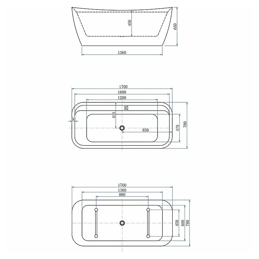 Акриловая ванна Allen Brau Infinity 2 170x78 2.21002.20 белый глянец