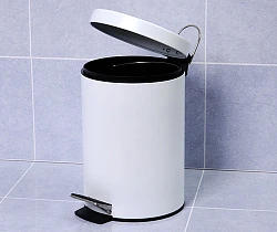 Ведро для мусора Wasserkraft Kammel K-8300 635WHITE 5L белое матовое