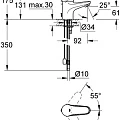 Смеситель для раковины Grohe Euroeco 32734000 хром