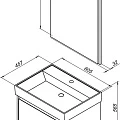 Мебель для ванной Aquanet Nova Lite 60 дуб рустикальный 1 ящик