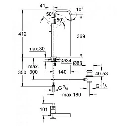 Смеситель для раковины Grohe Allure 32249000 хром