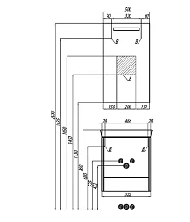 Тумба под раковину Aquaton Йорк 55 М 1A170801YOAV0 белый / ясень фабрик