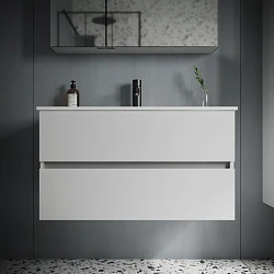 Тумба с раковиной Sancos Urban 90 белая глянцевая