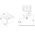 Тумба для комплекта Ravak SD 10° 65 белая R, X000000748