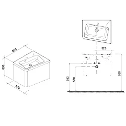 Тумба для комплекта Ravak SD 10° 65 белая R, X000000748