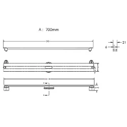 Душевой лоток Berges Super Slim 70 091053 хром