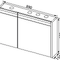 Зеркало-шкаф Aquanet Лайн 90 R 164934 белый